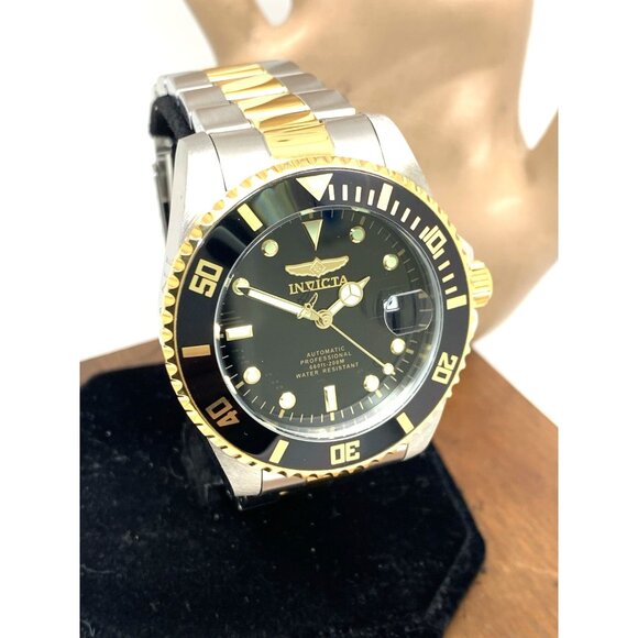 Invicta Men's Watch 36973 Pro Diver Automatic Black Dial Two Tone Steel 44mm - Picture 14 of 15